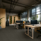 Moquette aiguilletée Contract - Brun chiné recyclable - Bureaux