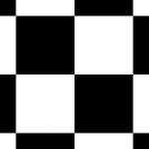 Tapis sur mesure Vinyle carrelage damier noir et blanc furface brillante - sans perspective
