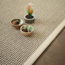 Tapis Laine et sisal - Caloundra grosses boucles beige - Ganse écru