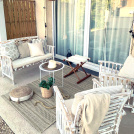 Tapis Indy Grège - Terrasse et balcon