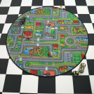 Tapis rond de jeu enfant - Circuit de voiture - Ville