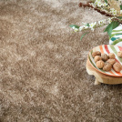 Tapis sur mesure Éclat shaggy marron clair
