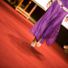 Moquette aiguilletée fine Stand Event Orange sanguine, solution temporaire élégante pour salons et foires