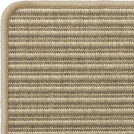 Tapis tissé plat Bali naturel - surjet café au lait