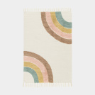 Tapis chambre d'enfant - Arc en ciel - Beige et pastel