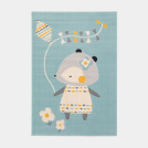 Tapis chambre d'enfant - Lily Fox - Bleu