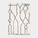 Decoweb.com vous recommande : Tapis motif berbre  poils longs - Itahari - Noir et blanc cass