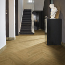 Sol Vinyle Loft - Imitation parquet bâton rompu - Surface brillante - couloir
