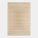 Tapis de salon en relief - Art Abstrait - Marron clair et crème