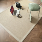 Tapis naturel en Sisal - Slow ficelle lin - Ganse lin naturel