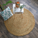 Tapis naturel rond Boho en Jute