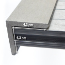 Visuel - Finition latérale lame terrasse bois composite - Gris - 220 cm