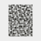 Tapis toucher soft - Imprimé peau de vache - Patchwork gris