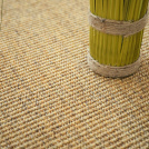 Tapis sisal Yucatan chaume - Galon marron - vue de près