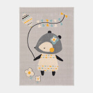 Tapis chambre d'enfant - Lily Fox - Gris