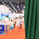 Coton gratté ignifugé couleur vert foncé - salon événement