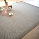 Tapis de salon - Lombok silver - Ganse lin marron taupe