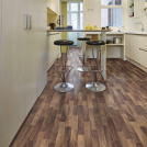 Sol Vinyle Link - Imitation parquet petites lames bois foncé - Surface mate - cuisine