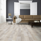 Parquet flottant Stratifié - Chêne aspect scié blanc gris - Ambiance salon