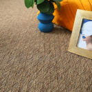 Tapis sur mesure tissé plat - Timika marron