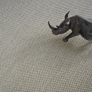 Tapis sur mesure Sisal Kidara grosses boucles - Nuage - Vue de loin