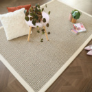 Tapis Laine et sisal - Caloundra grosses boucles beige - Ganse cru