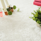 Tapis sur mesure Éclat shaggy blanc