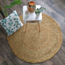 Tapis naturel rond Boho en Jute