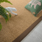 Tapis Coco - Paravan chevron - Ganse coton marron