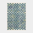 Tapis extérieur et intérieur motif géométrique - Idylle - Bleu et vert