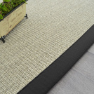 Tapis Sisal Quintana blanchi - Ganse coton noire
