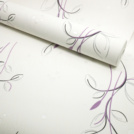 Papier peint vinyle expans sur intiss - Basique - Motif floral violet pois satin