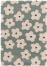 Tapis fleurs maximalistes - Apolline - Gris bleut