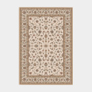 Tapis style persan en velours ras - Kiana - Beige antique