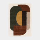 Tapis style berbère - Terre ancestrale - Vert kaki, terracotta