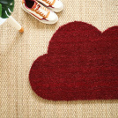 Paillasson coco Nuage rouge - vue de haut