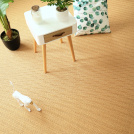 Tapis sur mesure Sisal Veracruz Chevron - Miel - Vue de loin