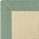 Tapis Sisal grosses boucles - Cuba blanchi - Ganse lin vert sauge