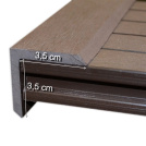 Visuel - Finition latérale lame terrasse bois composite - Marron - 220 cm