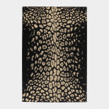 Tapis léopard noir et doré ultra chic – motif animalier tendance pour salon ou chambre