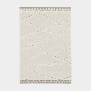 Tapis de salon en relief - Sweet home - Ligne écru et crème