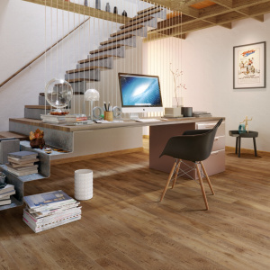 Lame vinyle Gerflor - Creation 40 rigid acoustic à clipser - Rustic Oak - bureau