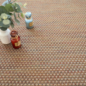 Moquette tissé plat Nature multicolor avec texture structurée et effet fibres végétales