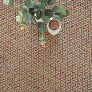 Tapis sur mesure Tissé plat Natté Sumatra - Nature Multicolor - vue de haut