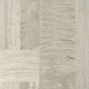 Gros plan sur les détails du décor bois des dalles PVC Ultime Plus - Patchwork bois blanc