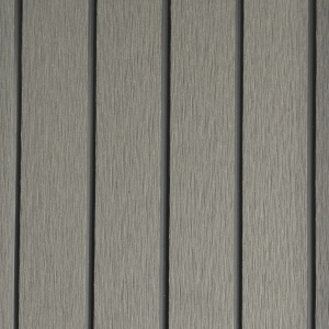 Texture rainurée d'une lame de terrasse composite gris