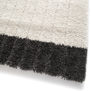 Tapis de salon en relief - Modern Circle - Crème - coin