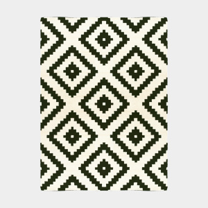 Tapis Graphique - noir et blanc cassé