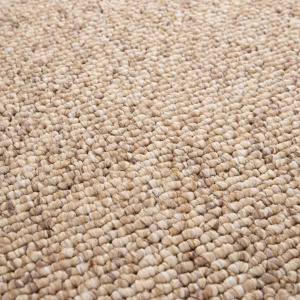 Tapis de salon ou chambre Bouclette marron praliné - vue de près