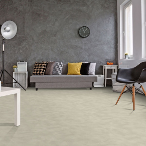 Sol Vinyle textile Rénove - Envers gris - Béton lissé gris centaure - salon